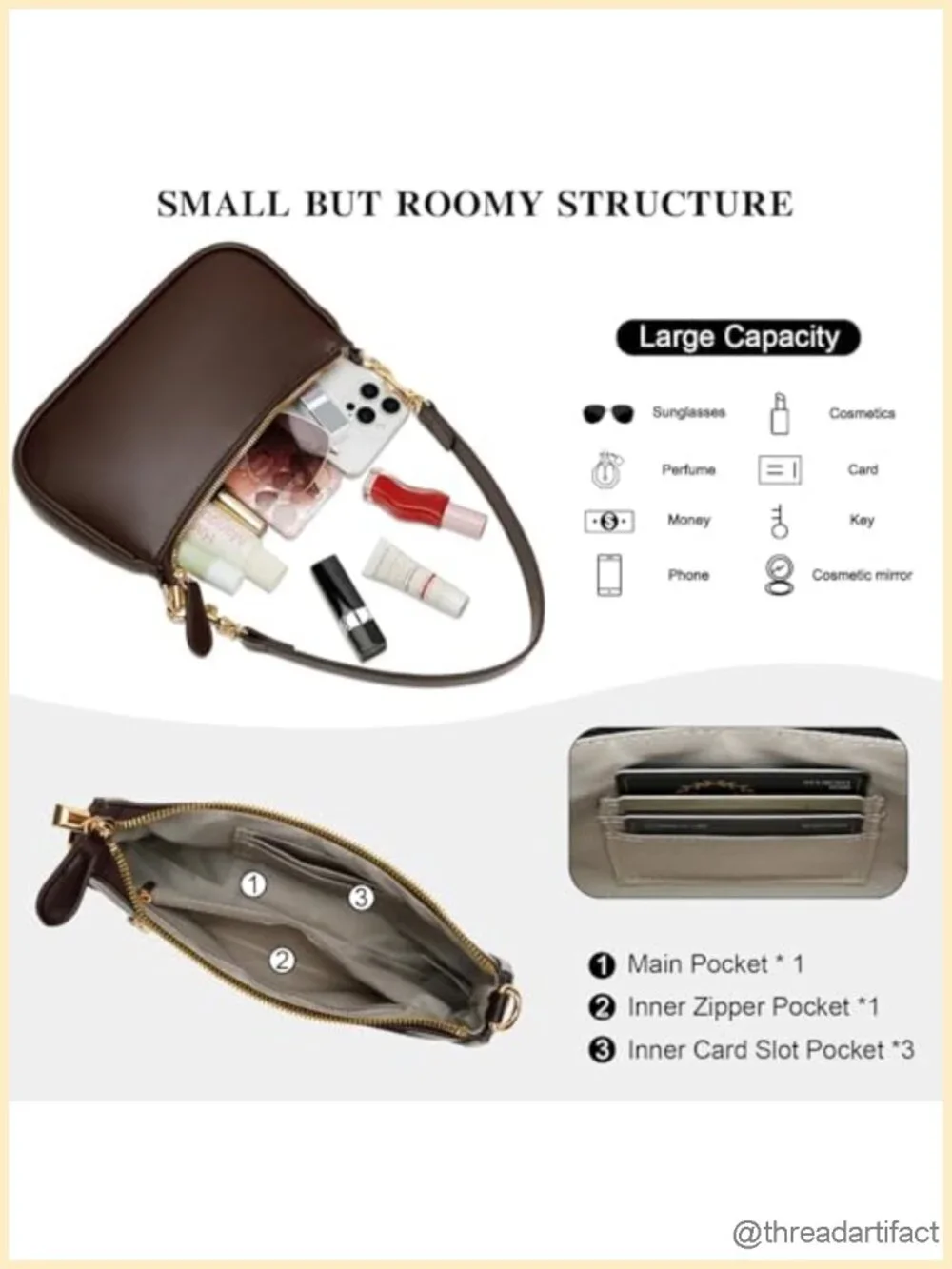 Vegan Leather Mini Shoulder Bag with Removable Strap - Classic Retro Handbag